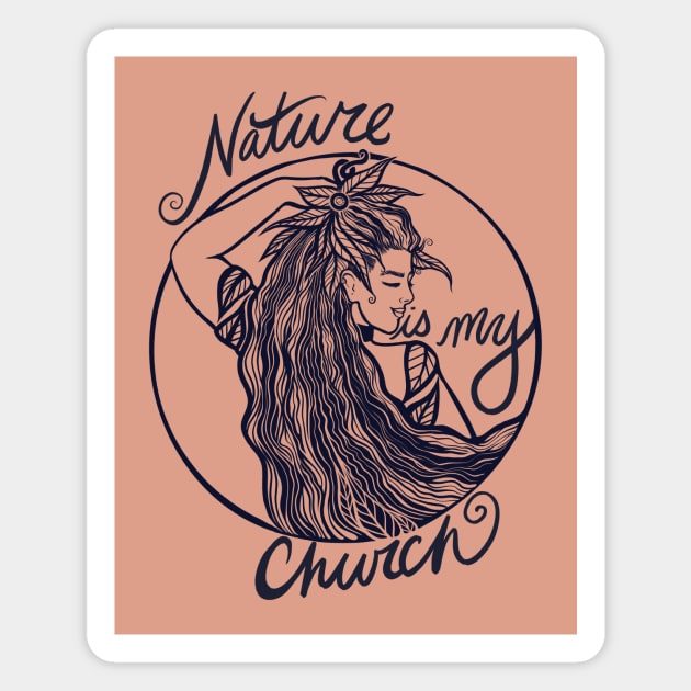 Nature Is My Church Wild Fae Magnet by bubbsnugg